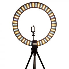 Ring Light de Led 50 cm de diâmetro bicolor (20 polegadas)